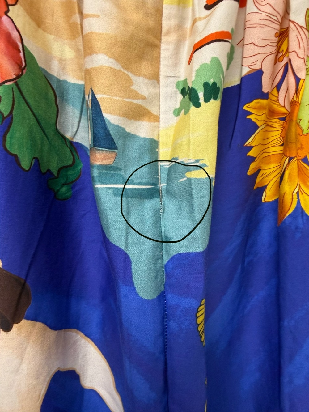 NWT Antonio Melani Sea La Vie Evie Ocean Print Skirt Blue Size 14 - Picture 13 of 14